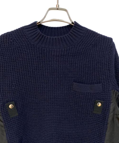 sacai（サカイ）sacai (サカイ) 切替ニット ネイビー サイズ:2の古着・服飾アイテム