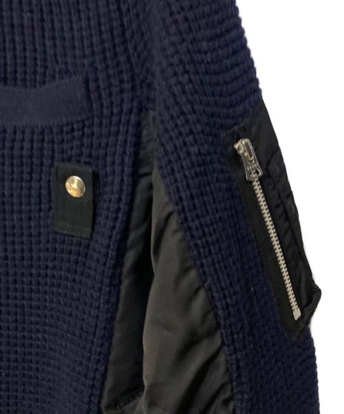 sacai（サカイ）sacai (サカイ) 切替ニット ネイビー サイズ:2の古着・服飾アイテム