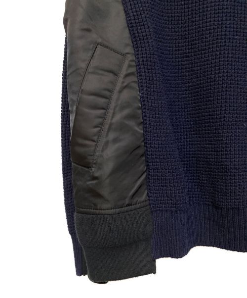 sacai（サカイ）sacai (サカイ) 切替ニット ネイビー サイズ:2の古着・服飾アイテム