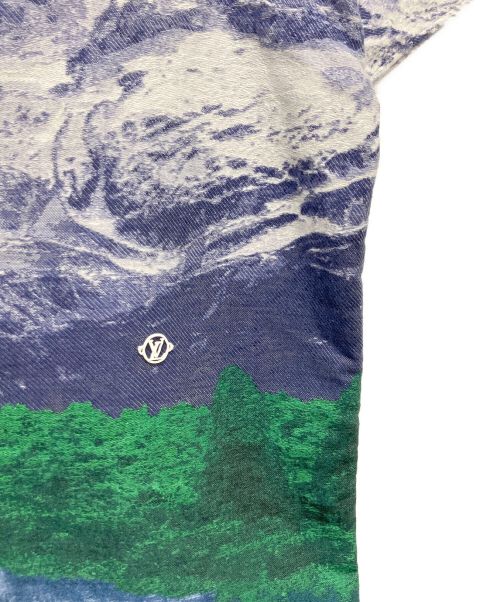 LOUIS VUITTON（ルイ ヴィトン）LOUIS VUITTON (ルイ ヴィトン) ジャガードオープンカラーシャツ/ハワイアンシャツ バイオレット サイズ:Mの古着・服飾アイテム