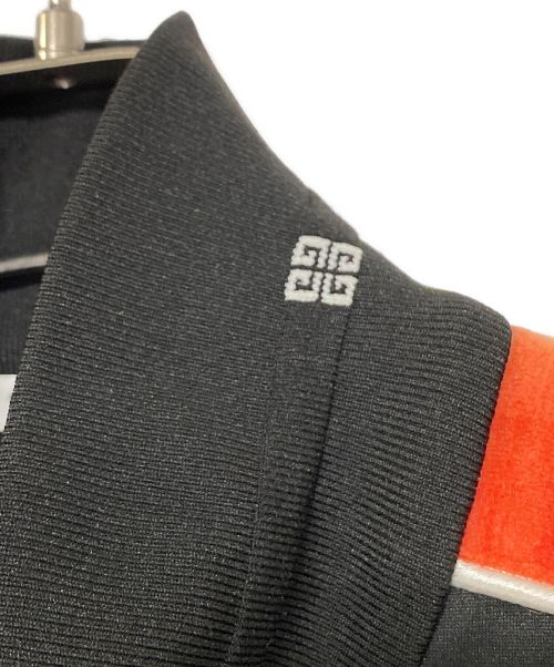 GIVENCHY（ジバンシィ）GIVENCHY (ジバンシィ) ベロアライントラックジャケット ブラック×オレンジ サイズ:XLの古着・服飾アイテム