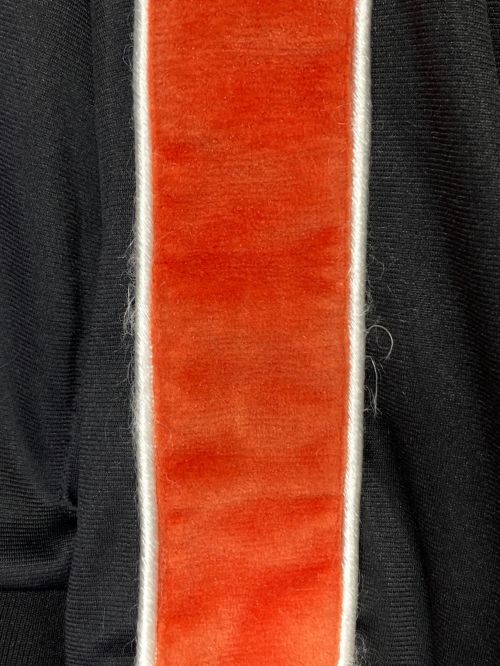 GIVENCHY（ジバンシィ）GIVENCHY (ジバンシィ) ベロアライントラックジャケット ブラック×オレンジ サイズ:XLの古着・服飾アイテム