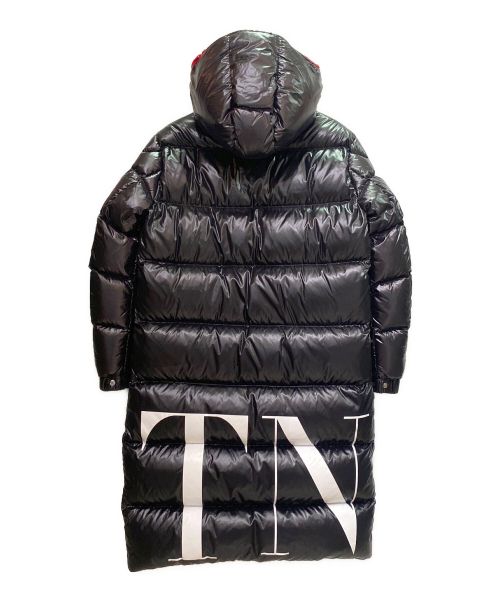 MONCLER（モンクレール）MONCLER  (モンクレール) VALENTINO (ヴァレンティノ) ダウンコート ブラック×レッド サイズ:48の古着・服飾アイテム