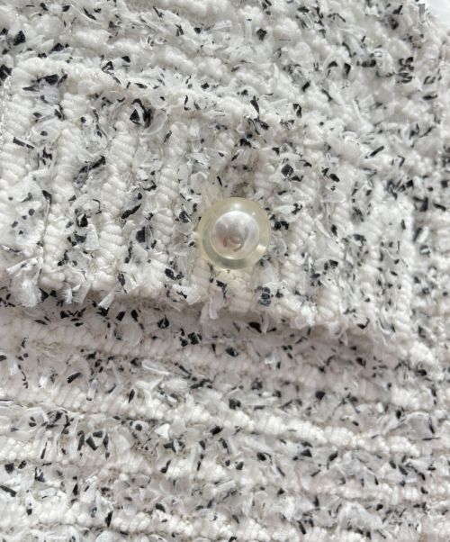 CHANEL（シャネル）CHANEL (シャネル) ツイードカットソー ホワイト サイズ:36の古着・服飾アイテム