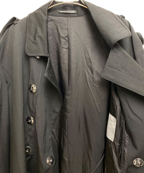YOHJI YAMAMOTO（ヨウジヤマモト）YOHJI YAMAMOTO (ヨウジヤマモト) ダブルボタンロングコート ブラック サイズ:3の古着・服飾アイテム