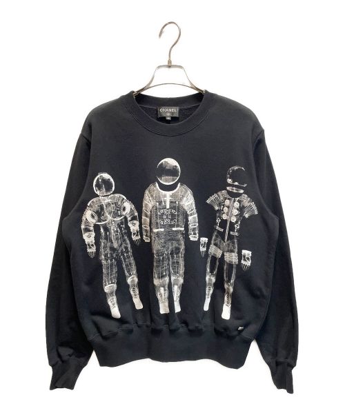 CHANEL（シャネル）CHANEL (シャネル) スペースプリントスウェット ブラック サイズ:38の古着・服飾アイテム