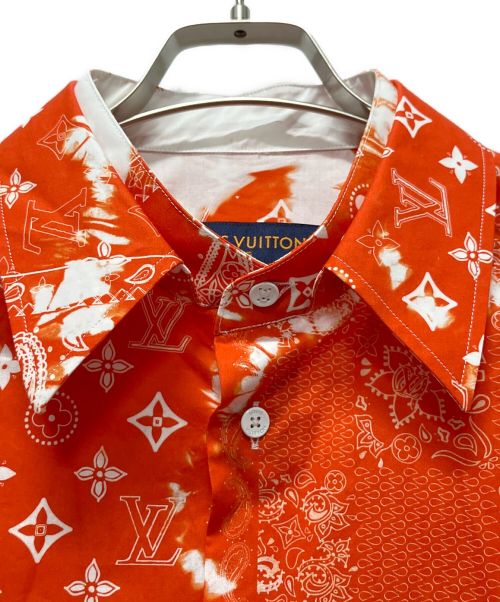 LOUIS VUITTON（ルイ ヴィトン）LOUIS VUITTON (ルイ ヴィトン) ペイズリーモノグラムシャツ オレンジ サイズ:Mの古着・服飾アイテム