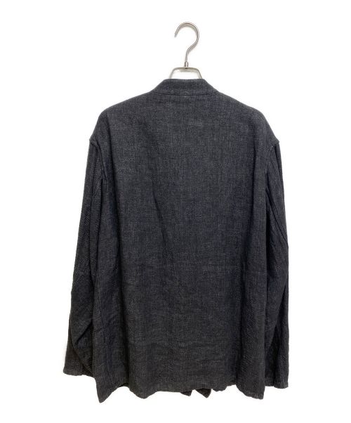 COMOLI（コモリ）COMOLI (コモリ) リネン スタンドカラージャケット グレー サイズ:3の古着・服飾アイテム