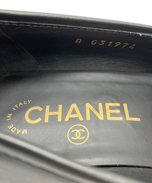 CHANEL（シャネル）CHANEL (シャネル) ココマーク チェーンローファー ブラック サイズ:38Cの古着・服飾アイテム