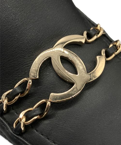 CHANEL（シャネル）CHANEL (シャネル) ココマーク チェーンローファー ブラック サイズ:38Cの古着・服飾アイテム