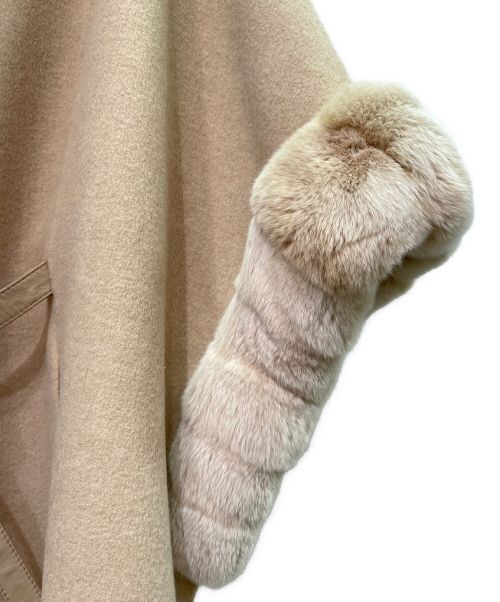LORO PIANA（ロロピアーナ）LORO PIANA (ロロピアーナ) チンチラファー カシミヤショートコート ベージュ サイズ:FREEの古着・服飾アイテム