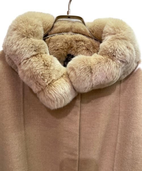LORO PIANA（ロロピアーナ）LORO PIANA (ロロピアーナ) チンチラファー カシミヤショートコート ベージュ サイズ:FREEの古着・服飾アイテム