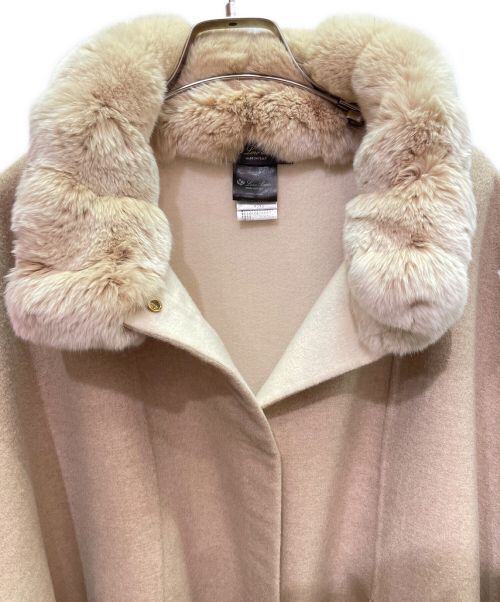 LORO PIANA（ロロピアーナ）LORO PIANA (ロロピアーナ) チンチラファー カシミヤショートコート ベージュ サイズ:FREEの古着・服飾アイテム