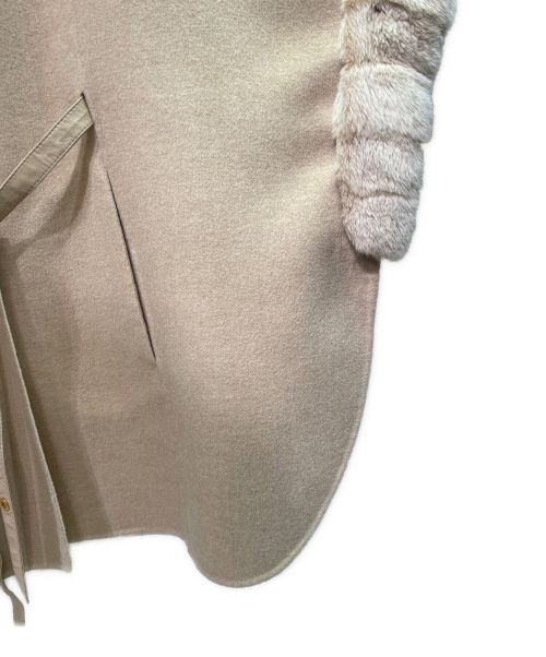 LORO PIANA（ロロピアーナ）LORO PIANA (ロロピアーナ) チンチラファー カシミヤショートコート ベージュ サイズ:FREEの古着・服飾アイテム