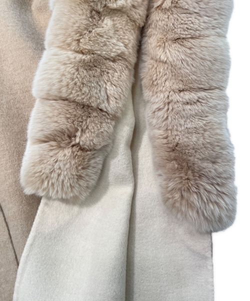 LORO PIANA（ロロピアーナ）LORO PIANA (ロロピアーナ) チンチラファー カシミヤショートコート ベージュ サイズ:FREEの古着・服飾アイテム