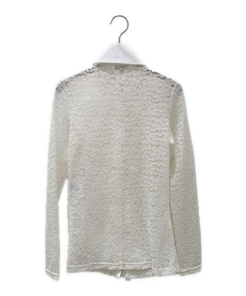 CHANEL（シャネル）CHANEL (シャネル) レースフリルシャツブラウス ホワイト サイズ:36の古着・服飾アイテム