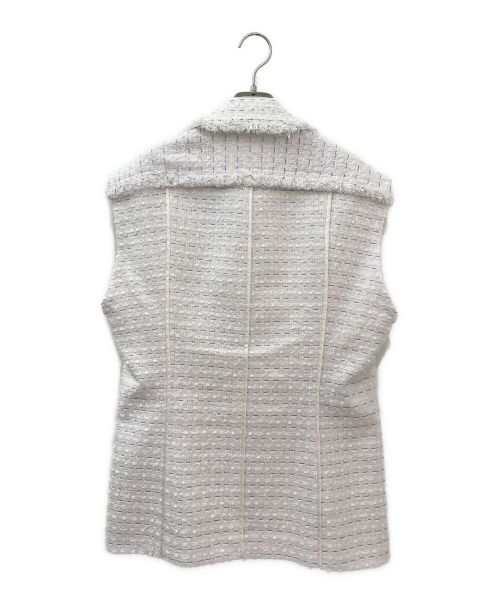 BLAMINK（ブラミンク）BLAMINK (ブラミンク) ツィードジレ ホワイト サイズ:36の古着・服飾アイテム