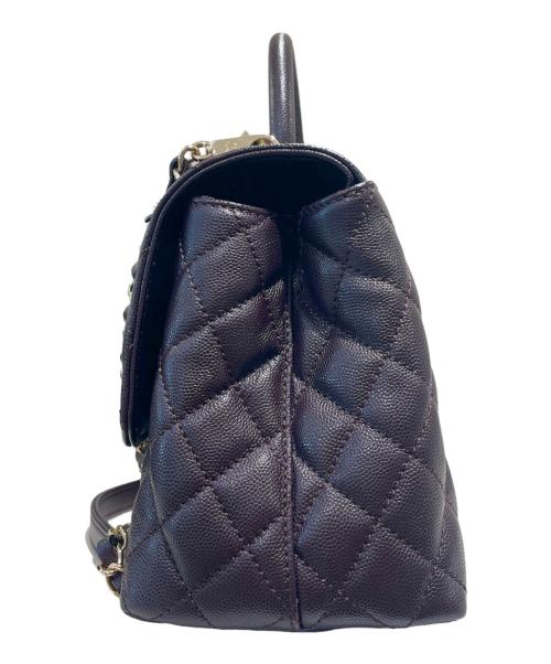 CHANEL（シャネル）CHANEL (シャネル) トップハンドルショルダーバッグ ボルドー サイズ:-の古着・服飾アイテム