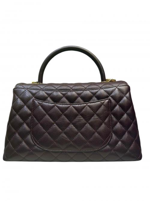 CHANEL（シャネル）CHANEL (シャネル) トップハンドルショルダーバッグ ボルドー サイズ:-の古着・服飾アイテム