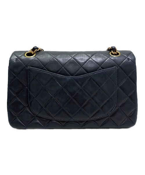 CHANEL（シャネル）CHANEL (シャネル) Wフラップチェーンショルダーバッグ ブラック サイズ:23の古着・服飾アイテム