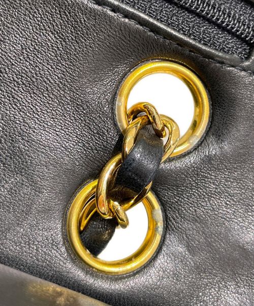 CHANEL（シャネル）CHANEL (シャネル) Wフラップチェーンショルダーバッグ ブラック サイズ:23の古着・服飾アイテム