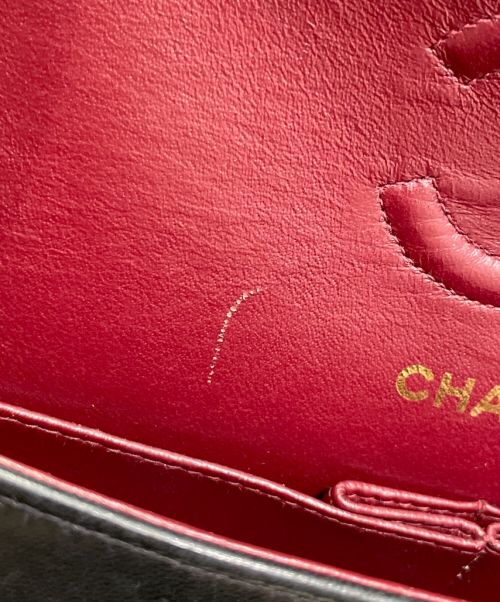 CHANEL（シャネル）CHANEL (シャネル) Wフラップチェーンショルダーバッグ ブラック サイズ:23の古着・服飾アイテム