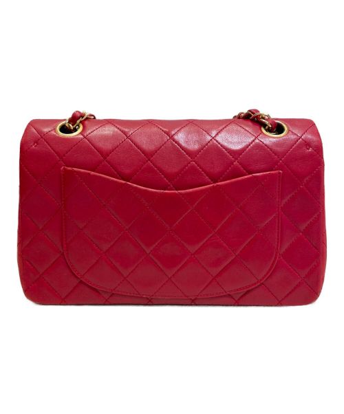CHANEL（シャネル）CHANEL (シャネル) Wフラップチェーンショルダーバッグ レッド サイズ:23の古着・服飾アイテム