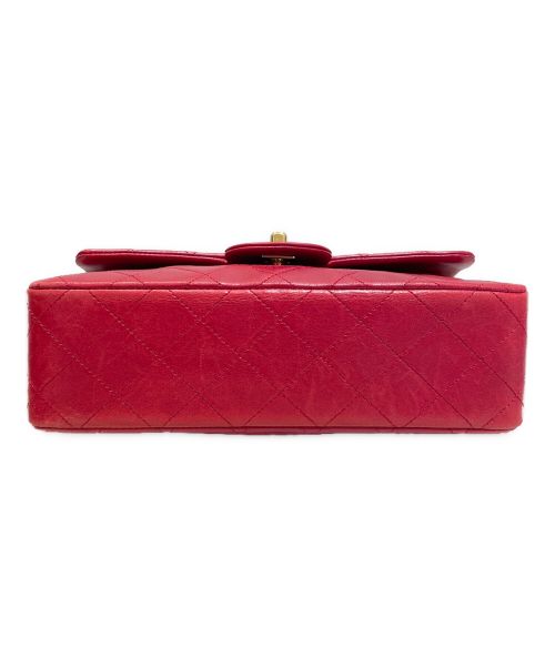 CHANEL（シャネル）CHANEL (シャネル) Wフラップチェーンショルダーバッグ レッド サイズ:23の古着・服飾アイテム