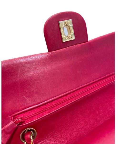 CHANEL（シャネル）CHANEL (シャネル) Wフラップチェーンショルダーバッグ レッド サイズ:23の古着・服飾アイテム