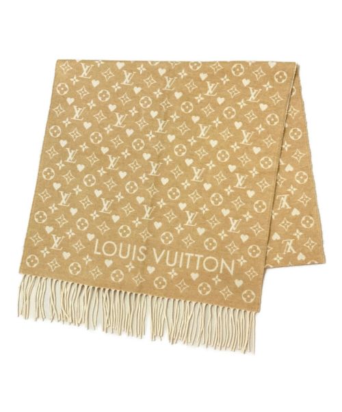 LOUIS VUITTON（ルイ ヴィトン）LOUIS VUITTON (ルイ ヴィトン) エシャルプゲームオン/マフラー ベージュの古着・服飾アイテム