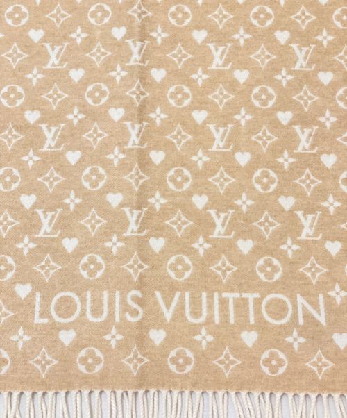 LOUIS VUITTON（ルイ ヴィトン）LOUIS VUITTON (ルイ ヴィトン) エシャルプゲームオン/マフラー ベージュの古着・服飾アイテム