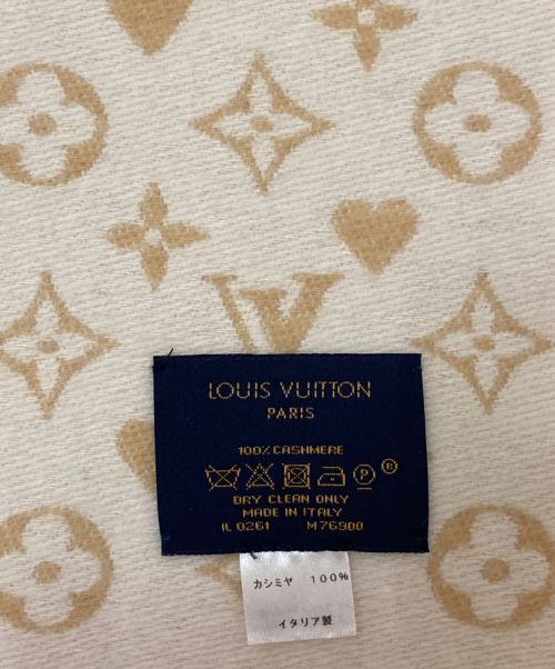 LOUIS VUITTON（ルイ ヴィトン）LOUIS VUITTON (ルイ ヴィトン) エシャルプゲームオン/マフラー ベージュの古着・服飾アイテム