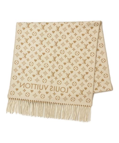 LOUIS VUITTON（ルイ ヴィトン）LOUIS VUITTON (ルイ ヴィトン) エシャルプゲームオン/マフラー ベージュの古着・服飾アイテム