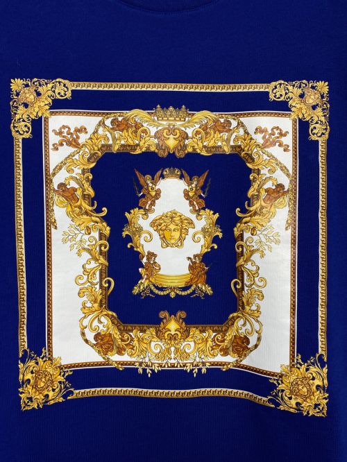 VERSACE（ヴェルサーチ）VERSACE (ヴェルサーチェ) メデューサスウェット ブルー サイズ:XLの古着・服飾アイテム