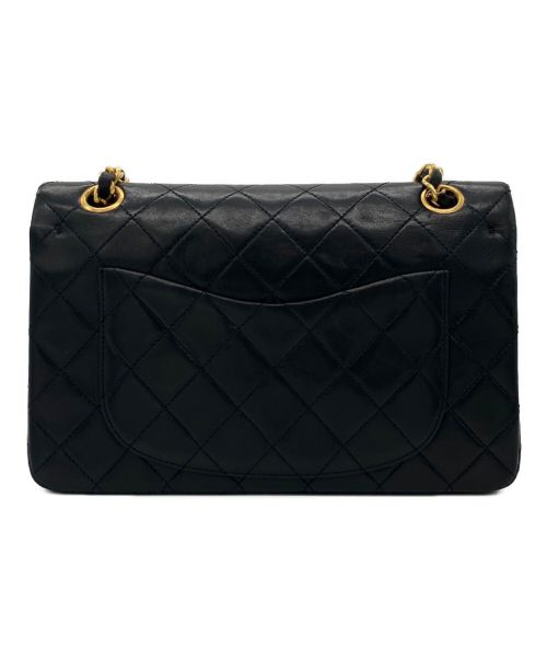 CHANEL（シャネル）CHANEL (シャネル) Wフラップチェーンショルダーバッグ ブラック サイズ:23の古着・服飾アイテム