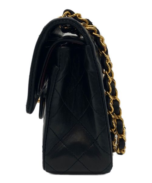 CHANEL（シャネル）CHANEL (シャネル) Wフラップチェーンショルダーバッグ ブラック サイズ:23の古着・服飾アイテム