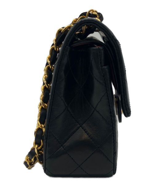 CHANEL（シャネル）CHANEL (シャネル) Wフラップチェーンショルダーバッグ ブラック サイズ:23の古着・服飾アイテム