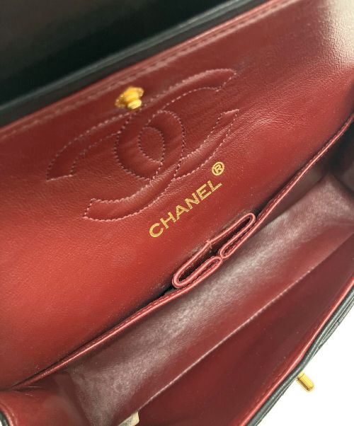 CHANEL（シャネル）CHANEL (シャネル) Wフラップチェーンショルダーバッグ ブラック サイズ:23の古着・服飾アイテム