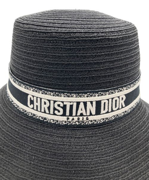 Christian Dior（クリスチャン ディオール）Christian Dior (クリスチャン ディオール) ハット ブラック サイズ:57㎝の古着・服飾アイテム