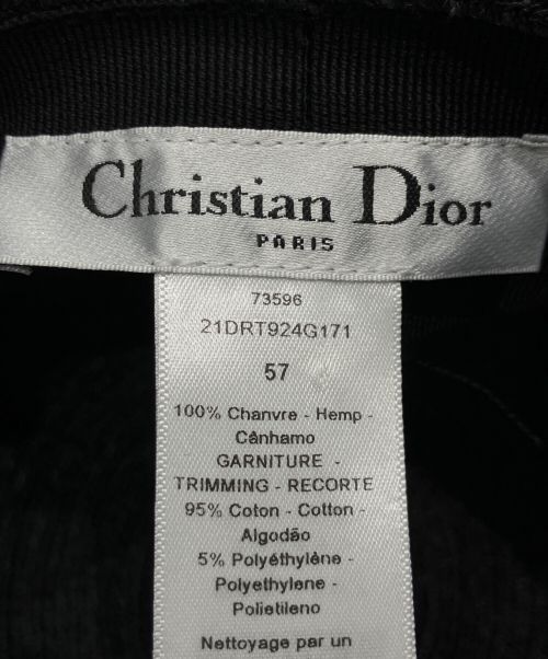 Christian Dior（クリスチャン ディオール）Christian Dior (クリスチャン ディオール) ハット ブラック サイズ:57㎝の古着・服飾アイテム