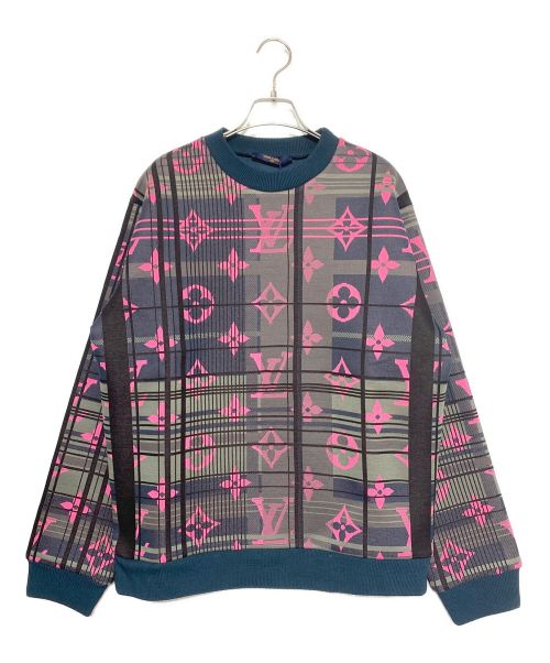 LOUIS VUITTON（ルイ ヴィトン）LOUIS VUITTON (ルイ ヴィトン) モノグラムスウェット グリーン×ピンク サイズ:Lの古着・服飾アイテム