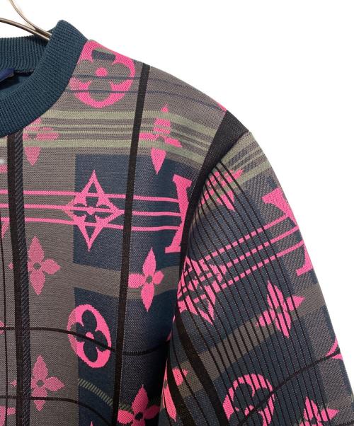 LOUIS VUITTON（ルイ ヴィトン）LOUIS VUITTON (ルイ ヴィトン) モノグラムスウェット グリーン×ピンク サイズ:Lの古着・服飾アイテム