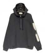 GUCCIグッチ）の古着「ハーフジップパーカー」｜ブラック