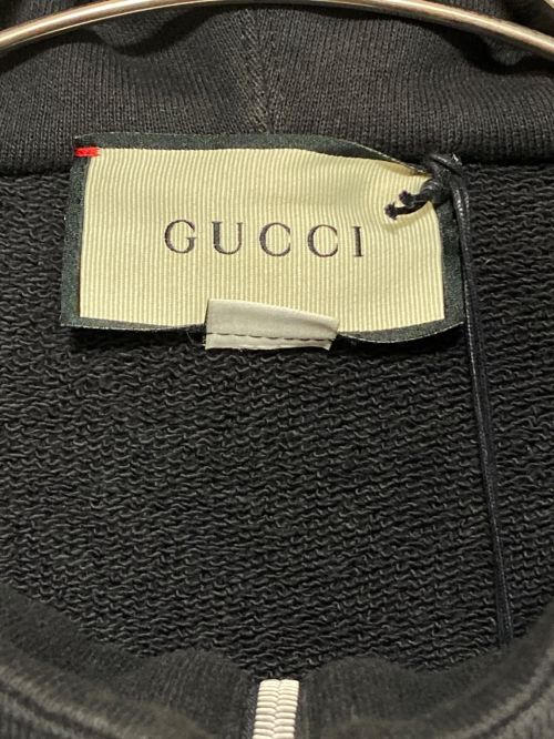 GUCCI（グッチ）GUCCI (グッチ) ハーフジップパーカー ブラック サイズ:Mの古着・服飾アイテム