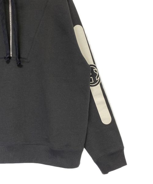 GUCCI（グッチ）GUCCI (グッチ) ハーフジップパーカー ブラック サイズ:Mの古着・服飾アイテム