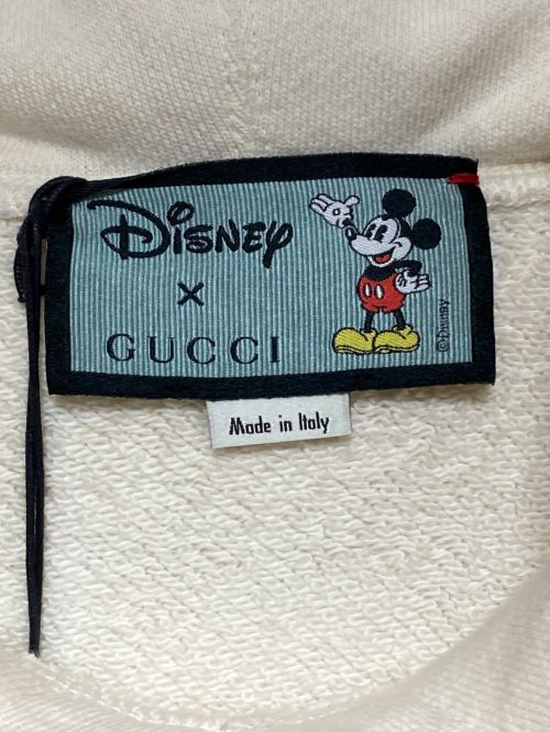 GUCCI（グッチ）GUCCI (グッチ) DISNEY (ディズニー) ミッキープリントプルオーバーパーカー アイボリー サイズ:Mの古着・服飾アイテム