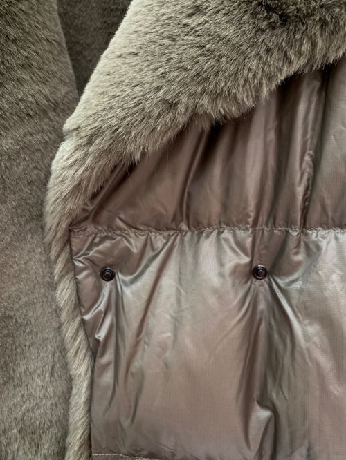 MONCLER GENIUS（モンクレール ジーニアス）MONCLER GENIUS (モンクレール ジーニアス) HYKE (ハイク) LEMA/リバーシブルダウンジャケット グレー サイズ:０の古着・服飾アイテム