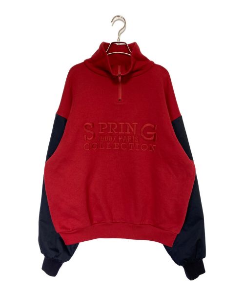 BALENCIAGA（バレンシアガ）BALENCIAGA (バレンシアガ) Twin Set Jacket ネイビー×レッド サイズ:48の古着・服飾アイテム