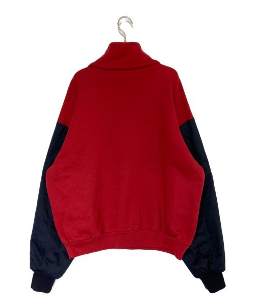 BALENCIAGA（バレンシアガ）BALENCIAGA (バレンシアガ) Twin Set Jacket ネイビー×レッド サイズ:48の古着・服飾アイテム