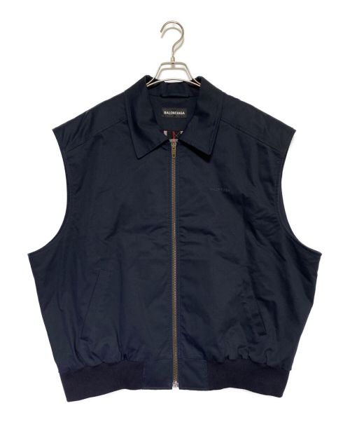 BALENCIAGA（バレンシアガ）BALENCIAGA (バレンシアガ) Twin Set Jacket ネイビー×レッド サイズ:48の古着・服飾アイテム